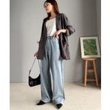 軽やかで大人可愛い。リネンライクリボンストラップ付きテーラージャケット | Classical Elf  | 詳細画像12