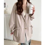 軽やかで大人可愛い。リネンライクリボンストラップ付きテーラージャケット | Classical Elf  | 詳細画像13