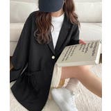 軽やかで大人可愛い。リネンライクリボンストラップ付きテーラージャケット | Classical Elf  | 詳細画像1