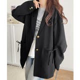 軽やかで大人可愛い。リネンライクリボンストラップ付きテーラージャケット | Classical Elf  | 詳細画像3