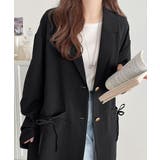 軽やかで大人可愛い。リネンライクリボンストラップ付きテーラージャケット | Classical Elf  | 詳細画像5