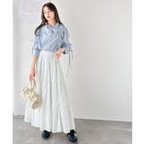 大人カジュアルに高級感をプラス。ロゴブローチ付きドロストリボンビッグシャツ | Classical Elf  | 詳細画像28 