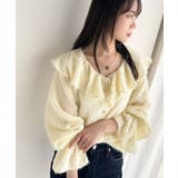 ふんわり愛らしさを纏う大人ガーリーMIX。シアーフェザーフリル襟キャンディースリ… | Classical Elf | 詳細画像15