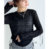 着るだけでおしゃれ度UP!シアージャガード総レースサイドサテンリボントップス | Classical Elf | 詳細画像11