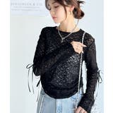 着るだけでおしゃれ度UP!シアージャガード総レースサイドサテンリボントップス | Classical Elf | 詳細画像14