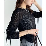 着るだけでおしゃれ度UP!シアージャガード総レースサイドサテンリボントップス | Classical Elf | 詳細画像15