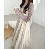 着るだけでおしゃれ度UP!シアージャガード総レースサイドサテンリボントップス | Classical Elf | 詳細画像21