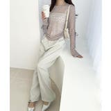 着るだけでおしゃれ度UP!シアージャガード総レースサイドサテンリボントップス | Classical Elf | 詳細画像23