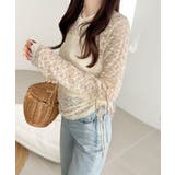 着るだけでおしゃれ度UP!シアージャガード総レースサイドサテンリボントップス | Classical Elf | 詳細画像27