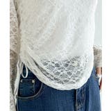 着るだけでおしゃれ度UP!シアージャガード総レースサイドサテンリボントップス | Classical Elf | 詳細画像33