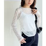 着るだけでおしゃれ度UP!シアージャガード総レースサイドサテンリボントップス | Classical Elf | 詳細画像5