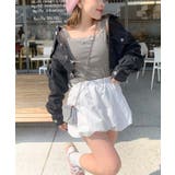 １枚で今っぽデザイン。小花柄ダブルストラップリボンカップ付きレースキャミソール | Classical Elf  | 詳細画像27 