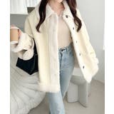 【mily bilet】甘さと気品で冬を楽しむ。ファー切り替えスウェードライクコ… | Classical Elf  | 詳細画像7 