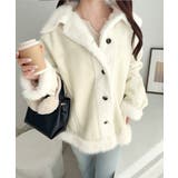 【mily bilet】甘さと気品で冬を楽しむ。ファー切り替えスウェードライクコ… | Classical Elf  | 詳細画像9 