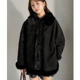 【mily bilet】甘さと気品で冬を楽しむ。ファー切り替えスウェードライクコ… | Classical Elf  | 詳細画像13 