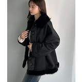 【mily bilet】甘さと気品で冬を楽しむ。ファー切り替えスウェードライクコ… | Classical Elf  | 詳細画像19 