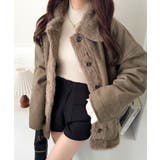 【mily bilet】甘さと気品で冬を楽しむ。ファー切り替えスウェードライクコ… | Classical Elf  | 詳細画像22 