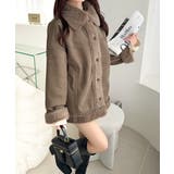 【mily bilet】甘さと気品で冬を楽しむ。ファー切り替えスウェードライクコ… | Classical Elf  | 詳細画像24 