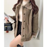 【mily bilet】甘さと気品で冬を楽しむ。ファー切り替えスウェードライクコ… | Classical Elf  | 詳細画像29 