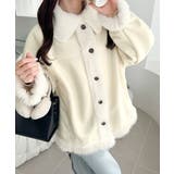 【mily bilet】甘さと気品で冬を楽しむ。ファー切り替えスウェードライクコ… | Classical Elf  | 詳細画像1 