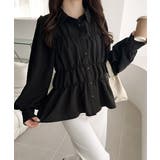 【mily bilet】一枚で、主役級◎。ビスチェ見えパフスリーブペプラム裾シャ… | Classical Elf  | 詳細画像11 