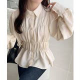 【mily bilet】一枚で、主役級◎。ビスチェ見えパフスリーブペプラム裾シャ… | Classical Elf  | 詳細画像2 