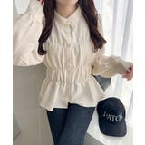 【mily bilet】一枚で、主役級◎。ビスチェ見えパフスリーブペプラム裾シャ… | Classical Elf  | 詳細画像3 