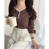 【mily bilet】華やかさと可愛さを1枚で。花柄レース使い袖ギャザーヘンリ… | Classical Elf  | 詳細画像13 