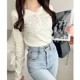 【mily bilet】華やかさと可愛さを1枚で。花柄レース使い袖ギャザーヘンリ… | Classical Elf  | 詳細画像18 