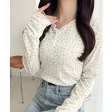 【mily bilet】華やかさと可愛さを1枚で。花柄レース使い袖ギャザーヘンリ… | Classical Elf  | 詳細画像19 