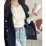 【mily bilet】華やかさと可愛さを1枚で。花柄レース使い袖ギャザーヘンリ… | Classical Elf  | 詳細画像21 