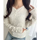 【mily bilet】華やかさと可愛さを1枚で。花柄レース使い袖ギャザーヘンリ… | Classical Elf  | 詳細画像24 