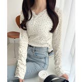 【mily bilet】華やかさと可愛さを1枚で。花柄レース使い袖ギャザーヘンリ… | Classical Elf  | 詳細画像26 