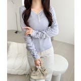 【mily bilet】華やかさと可愛さを1枚で。花柄レース使い袖ギャザーヘンリ… | Classical Elf  | 詳細画像31 