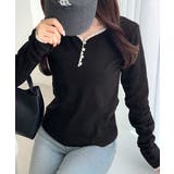 【mily bilet】華やかさと可愛さを1枚で。花柄レース使い袖ギャザーヘンリ… | Classical Elf  | 詳細画像4 