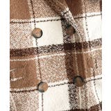 起毛ブークレチェック柄コクーンシルエットダブルジャケットコート | Classical Elf  | 詳細画像29 