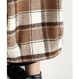 起毛ブークレチェック柄コクーンシルエットダブルジャケットコート | Classical Elf  | 詳細画像30 