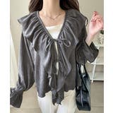 チャコールグレー | 【mily bilet】ひらりと可憐に、上品フェミニン。フェイクスエード前開きリ… | Classical Elf 