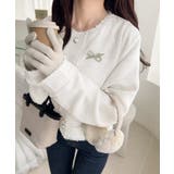 きらめく魔法に甘さを添えて♪リボンブローチ使い長袖ラメ入りツイードジャケット | Classical Elf  | 詳細画像11 