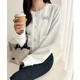 きらめく魔法に甘さを添えて♪リボンブローチ使い長袖ラメ入りツイードジャケット | Classical Elf  | 詳細画像12 