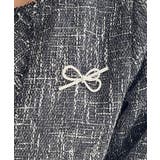 きらめく魔法に甘さを添えて♪リボンブローチ使い長袖ラメ入りツイードジャケット | Classical Elf  | 詳細画像26 