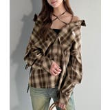 【mily bilet】アレンジ自在！2wayオフショルチェック柄襟シャツ（長袖… | Classical Elf  | 詳細画像8 