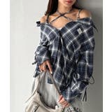 【mily bilet】アレンジ自在！2wayオフショルチェック柄襟シャツ（長袖… | Classical Elf  | 詳細画像16 