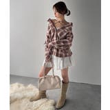 【mily bilet】アレンジ自在！2wayオフショルチェック柄襟シャツ（長袖… | Classical Elf  | 詳細画像17 