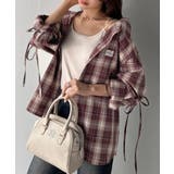 【mily bilet】アレンジ自在！2wayオフショルチェック柄襟シャツ（長袖… | Classical Elf  | 詳細画像20 