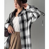 【mily bilet】アレンジ自在！2wayオフショルチェック柄襟シャツ（長袖… | Classical Elf  | 詳細画像2 