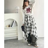 旬のレイヤード風スタイルが楽しめる！シャツ巻き風チェック柄スカート | Classical Elf  | 詳細画像9 