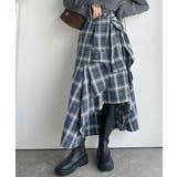 旬のレイヤード風スタイルが楽しめる！シャツ巻き風チェック柄スカート | Classical Elf  | 詳細画像15 