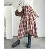 旬のレイヤード風スタイルが楽しめる！シャツ巻き風チェック柄スカート | Classical Elf  | 詳細画像16 