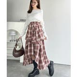 旬のレイヤード風スタイルが楽しめる！シャツ巻き風チェック柄スカート | Classical Elf  | 詳細画像19 